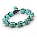 Designer Jewellery - Gothic Turquoise Skull Bracelet