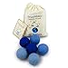 Friendsheep Eco Wool Pet Toy Ball - Cat, Ferret, Small Dog - Fair Trade, Handmade in Nepal, Eco-Friendly - 100% Wool, 6-Pack (Balls x6, True Blue)