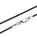 FIBO STEEL 2mm Mens Womens Necklace Leather Cord Chain, 16-30 inches