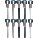 10 GARDEN SOLAR POWERED STAINLESS STEEL POST LIGHTS NEW