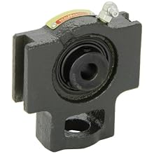 Sealmaster ST-8 Take-Up Unit, Standard Duty, Regreasable, Setscrew Locking Collar, Felt Seals, Cast Iron Housing, 1/2" Bore, 17/32" Slot Width, 3" Between Frames