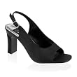 3 1/4 Inch Sexy Sling Back Shoes Open Toe Classic Black Shoe