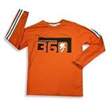 Cool Island - Boys Long Sleeve Tee Shirt, Orange