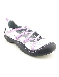 J-41 Genesis Flowers Flats Shoes White Womens SZ