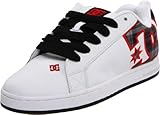 DC Men's Court Graffik SE Skate Shoe,White/Athletic Red/Plaid,11.5 D US