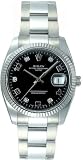 ROLEX｜ROLEX パーペチュアルデイト 115234G ブラック 5Pダイヤ/偶数アラビア [並行輸入品]