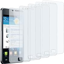 5 x mumbi Displayschutzfolie Samsung i9100 Galaxy S II Displayschutz CrystalClear unsichtbar Folie Galaxy 2 S2 SII Schutzfolie