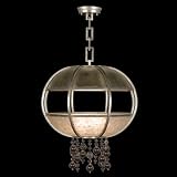 Fine Art Lamps 600240-2 Singapore Moderne Silver Eight Light Pendant in Muted Silver Leaf