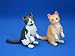 ザ・キャット フィギュアコレクション マンチカン 2種: <b>★マルサン ・キャット フィギュアコレクション<br>★マンチカン(ブラック&ホワイト、レッド・スポッテッド・タビ)2種<br>★大きさ:約5センチ前後