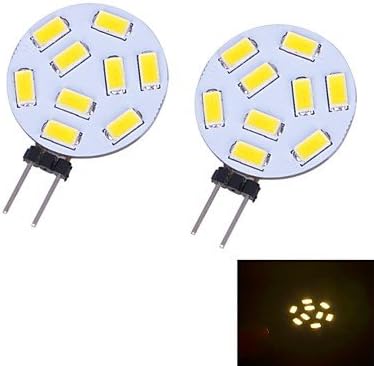 JMT235 G4 1.2W 9x5730SMD 350lm 3000K Warm White Light LED Bi-Pin Lamp (DC 12V) 2 PCS
