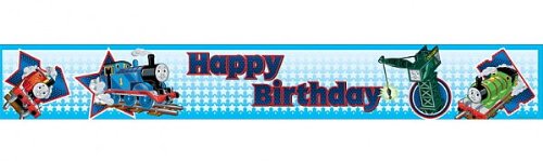 Thomas the Tank Engine banner - Thomas the Tank flat plastic party banner