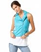 Leatherette Washed Moto Vest main image