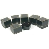 6 Black Velvet Earring Gift Box Jewelry Showcase Displays
