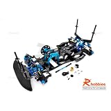 1 10 RC EP Pre-Motor Front-Rear Drift Car Carbon Fiber Chassis Kit (Belt-Drive) by R2hobbies