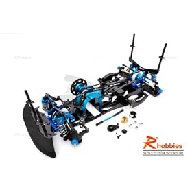 1 10 RC EP Pre-Motor Front-Rear Drift Car Carbon Fiber Chassis Kit (Belt-Drive) from Electric Chassis Kits