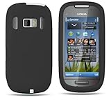 Premium BLACK Silicone Skin Phone Protector Cover Case For Nokia Astound C7 ....