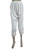 Harem Pants Yoga Indie Gauchos Hippie Trippy Casual Palazzo Capri Trousers (White 1)