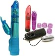 Tantrica Phthalate Free Blue 7 Function Bunny Rabbit Vibrator Pearl Adult Sex Toy Kit