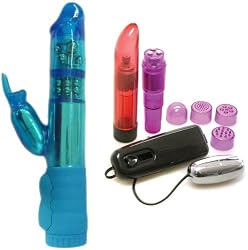 Tantrica Phthalate Free Blue 7 Function Bunny Rabbit Vibrator Pearl Adult Sex Toy Kit