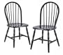Winsome Wood Assembled 29-Inch Windsor Chairs, Set of 2, Black Finish