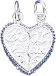 Sterling Silver Best Friend Break Apart Heart Charm
