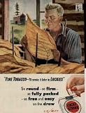 "Fine Tobacco - I'll smoke it later in LUCKIES." ..... 1944 Lucky Strike Cigarettes War Bond Ad, A3519A.