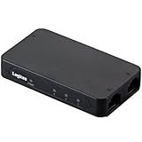 Logitec 10/100Mbps スイッチングHUB 3ポート 電源外付 超小型 プラスチックケース USB給電ケーブル(ブラック) LAN-SW03N/PSB