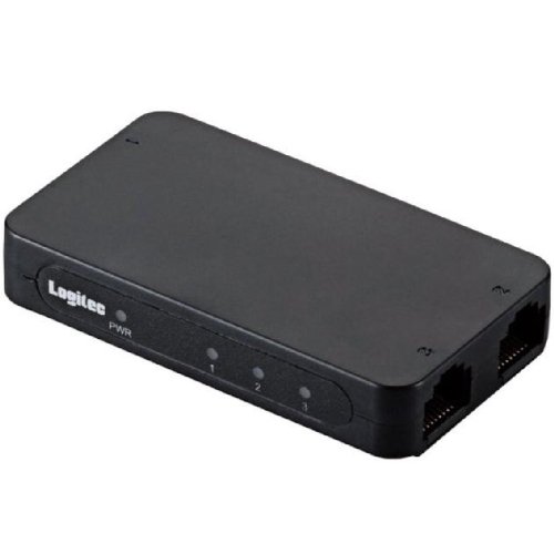 安いLogitec 10/100Mbps スイッチングHUB 3ポート 電源外付 超小型 プラスチックケース USB給電ケーブル(ブラック) LAN-SW03N/PSB