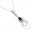 Teardrop Opalite Amethyst Sterling Silver Necklace title=