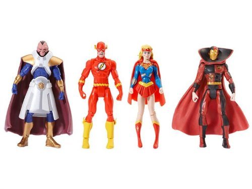  DC Universe Infinite Heroes Crisis Exclusive Crisis on Infinite Earths Set of 4 Action Figures Psycho Pirate, The Flash, Supergirl The Monitor