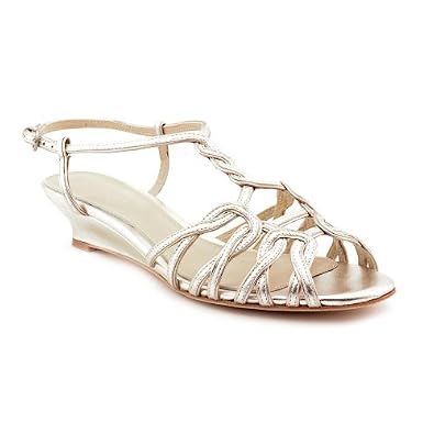 ... Elie Tahari India Womens Open Toe Leather Wedge Sandals Shoes: Shoes