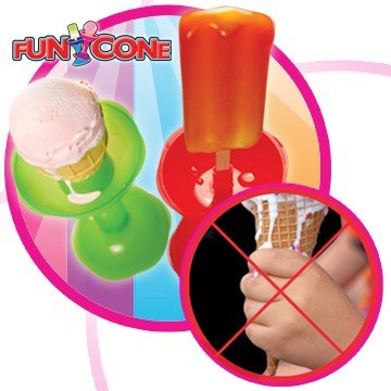  : Fun Cone Ice-Cream/ Popsicle Holder (Various Colours)