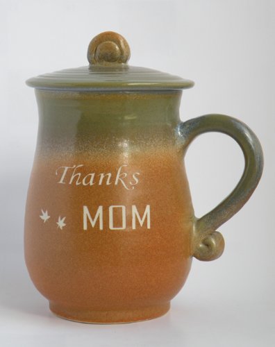 Mug,Coffee Mug for Mom--100% Handcrafted Pottery Mug for Mother,High Fired to 2400 Degrees F, Microwave/Dishwasher Safe,100% Lead Free handmade from Professional Artist A Collection Masterpiece