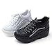 EpicStep Women's Cheerleaders Shoes High Heels Lace Up Casual Platform Fashion Sneakers