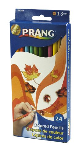 Dixon Prang Presharpened 7-Inch Colored Pencils, 24-Color Set (22240)