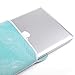 Case Star ® Feather Series Soft Neoprene Laptop Notebook Ultrabook Sleeve Carrying Case Bag for Macbook Pro Macbook Air A1304 13-Inch / 13.3-Inch (Turquoise Blue Color with White Feather)