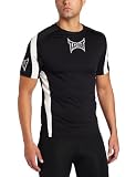 TapouT Men's Cage Fighting Short Sleeve Top, Black/White, XX-Large