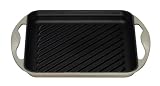 Le Creuset Cast Iron Square Grill, 24 cm, Almond