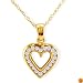 10k Yellow Gold Diamond Heart Shaped Pendant (1/5 cttw, K-L Color, I-3 Clarity), 18