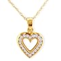 10k Yellow Gold Diamond Heart Shaped Pendant (1/5 cttw, K-L Color, I-3 Clarity), 18"