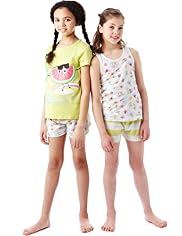 2 Pack Pure Cotton Surf Fruit Shortie Pyjamas