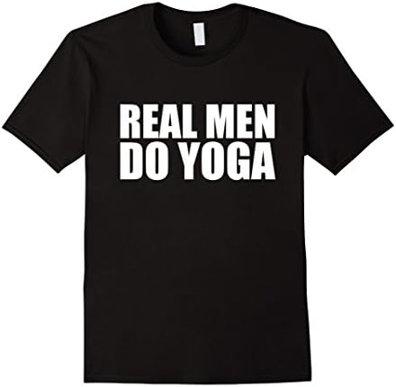 Men's Real Men Do Yoga Shirt XL Black