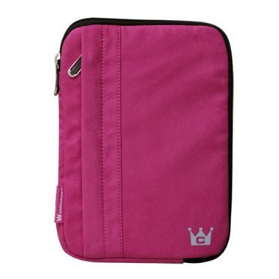 Barnes & Noble Nook E-Reader CaseCrown Protective Sleeve with Front Pocket - Fuschia Faux Suede Image Barnes & Noble Nook E-Reader CaseCrown Protective Sleeve with Front Pocket - Fuschia Faux Suede