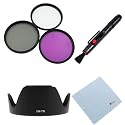 GTMax 67mm EW-73B Flower Lens hood and Filter (UV, FLD, CPL) Accessory Bundle Kit for Canon Digital EOS T2i T3i T1i XS Xsi 60D 7D Digital SLR Cameras with Canon 18-135mm, 17-85mm Lenses