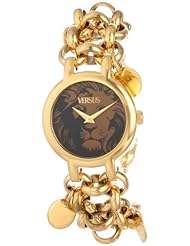 Versus by Versace Womens SGO050013 Agadir Analog Display Japanese Quartz Gold Watch