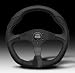 MOMO Steering Wheel Quark Black Urethane / Black Leather...