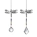 Crystal Suncatcher Chakra Colors Beads Dragonfly Window Hanging Ornament Rainbow Suncatcher,Pack of 2 for Christmas Day,Wedding,Plants,Cars,Window Decor