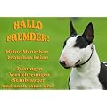 Metall - Warnschild Bullterrier, Bull Terrier, Miniature Bullterrier