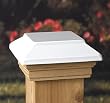 4x4 Victoria White Plateau Post Cap [CAPITOL CITY LUMBER]