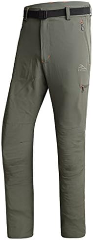 Aihero Men's Outdoor Lightweight Quick Dry Hiking Pants (Waist:33.9"-40.2" Inseam:29.9", Dark Green)